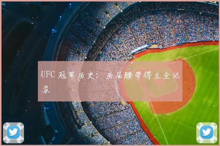 UFC 冠军历史:历届腰带得主全记录